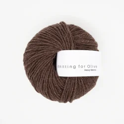 Knitting for Olive - Heavy Merino - Merino uldgarn - M�rk Cognac - 50g