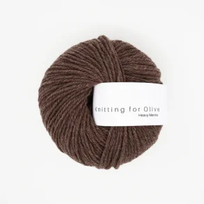 Knitting for Olive - Heavy Merino - Merino uldgarn - M�rk Cognac - 50g