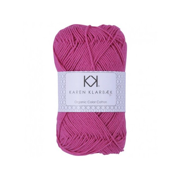 Karen Klarbk - 8/4 kologisk bomuldsgarn - Hot Pink 0050 - 50g