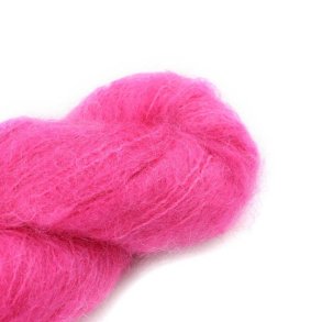 Cowgirlblues - Fluffy Mohair garn Solids - Hot Pink - 100g