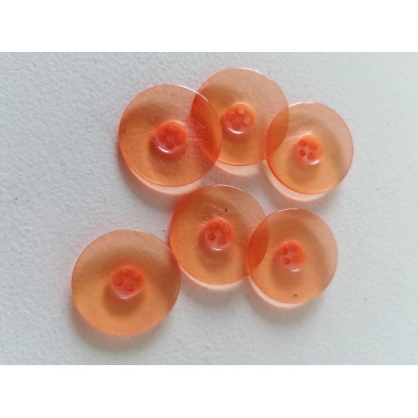 Ferskenfarvet knap - 4-hul - 22mm