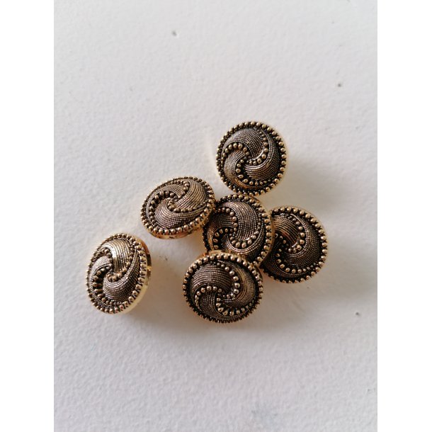 Knap "Antik guld" - 15mm