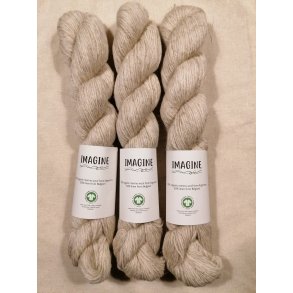 Imagine Wool - Merino Linen - hr/merino uldgarn - Natur - 50g