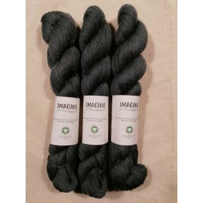 Imagine Wool - Merino Linen - hr/merino uldgarn - Mrkegr - 50g