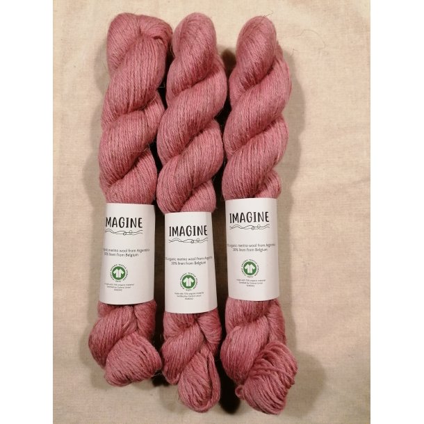 Imagine Wool - Merino Linen - hr/merino uldgarn - Pink - 50g