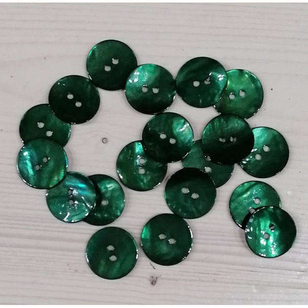 Perlemorsknap 20mm - Grn Fv. 11