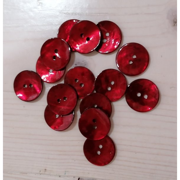 Perlemorsknap 20mm - Rd Fv. 26