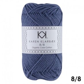 Karen Klarbk - 8/8 kologisk Bomuldsgarn - Jeans Blue 1001 - 50g 