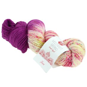 *Lana Grossa - Meilenweit Merino Sunset hndfarvet - merino uldgarn - Shilpa (0504) - 100g
