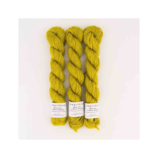 Cowgirl Blues - Merino Linen Solid - Merinould og hrgarn - "Karoo Gold" - 50g