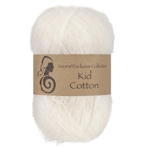Viking Garn - Kid Cotton - Mohair og bomuldsgarn - Hvid 700 - 25g