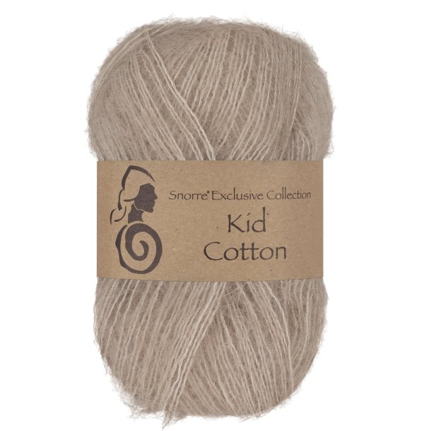 Viking Garn - Kid Cotton - Mohair og bomuldsgarn - Beige 707 - 25g