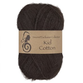 Viking Garn - Kid Cotton - Mohair og bomuldsgarn - Brun 708 - 25g