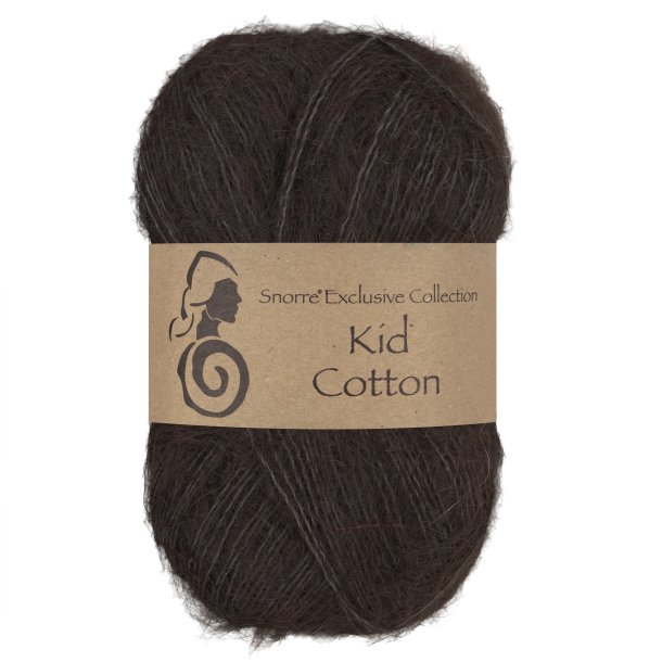 Viking Garn - Kid Cotton - Mohair og bomuldsgarn - Brun 708 - 25g