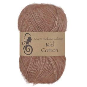Viking Garn - Kid Cotton - Mohair og bomuldsgarn - Mellembrun 709 - 25g