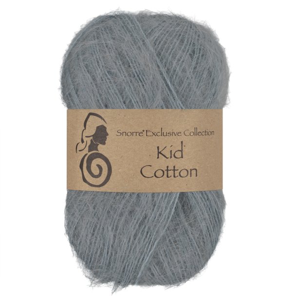 Viking Garn - Kid Cotton - Mohair og bomuldsgarn - Lys gr� 713 - 25g