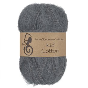 Viking Garn - Kid Cotton - Mohair og bomuldsgarn - M�rk gr� 715 - 25g
