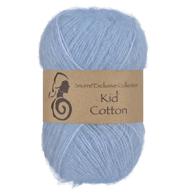 Viking Garn - Kid Cotton - Mohair og bomuldsgarn - Bl� 722 - 25g