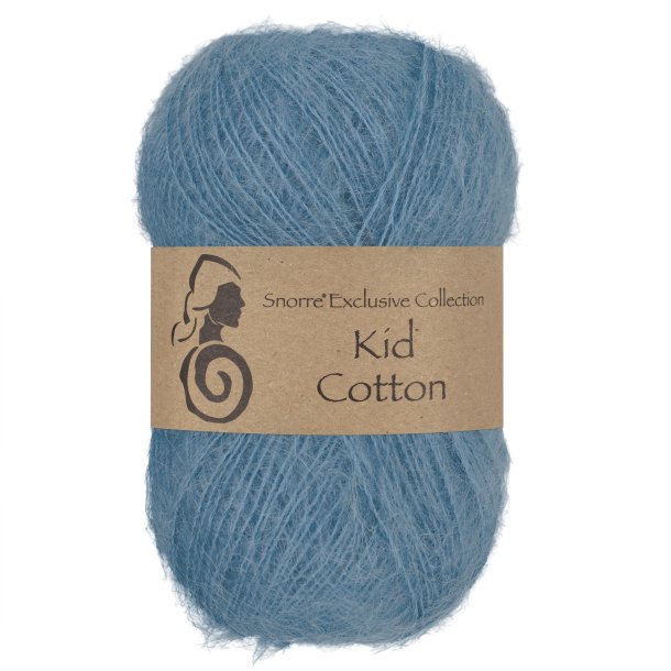 Viking Garn - Kid Cotton - Mohair og bomuldsgarn - Gr�bl� 723 - 25g