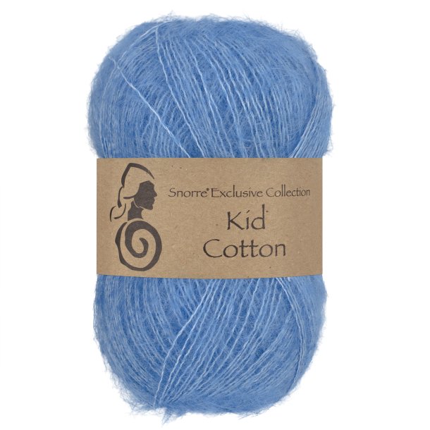 Viking Garn - Kid Cotton - Mohair og bomuldsgarn - Mellembl� 724 - 25g