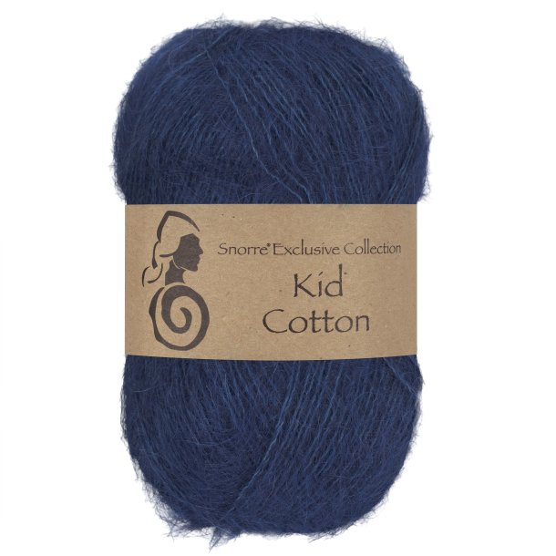 Viking Garn - Kid Cotton - Mohair og bomuldsgarn - Jeansbl� 727 - 25g