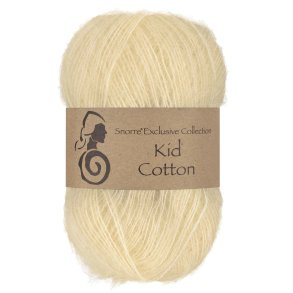 Viking Garn - Kid Cotton - Mohair og bomuldsgarn - Lys gul 740 - 25g