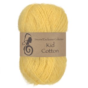 Viking Garn - Kid Cotton - Mohair og bomuldsgarn - Gul 745 - 25g