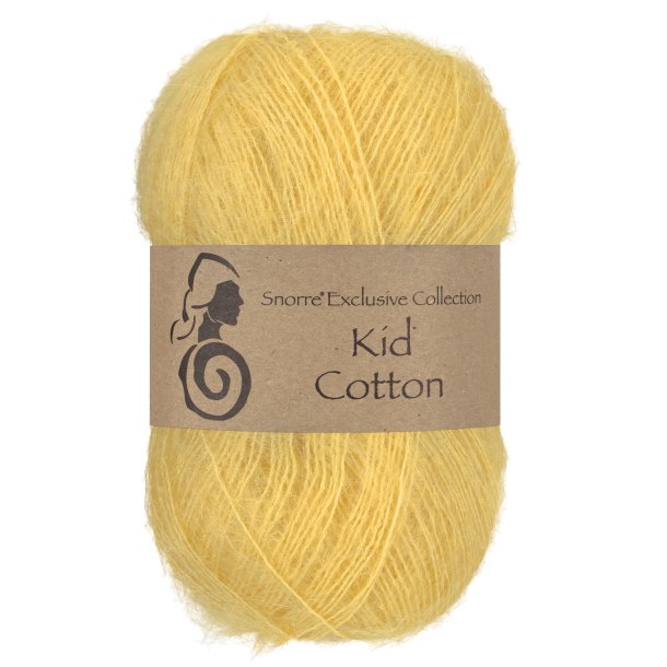 Viking Garn - Kid Cotton - Mohair og bomuldsgarn - Gul 745 - 25g
