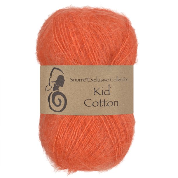 Viking Garn - Kid Cotton - Mohair og bomuldsgarn - Orange 751 - 25g