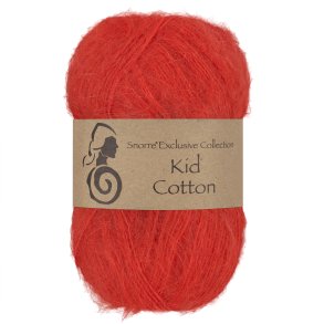 Viking Garn - Kid Cotton - Mohair og bomuldsgarn - Tomat r�d 752 - 25g