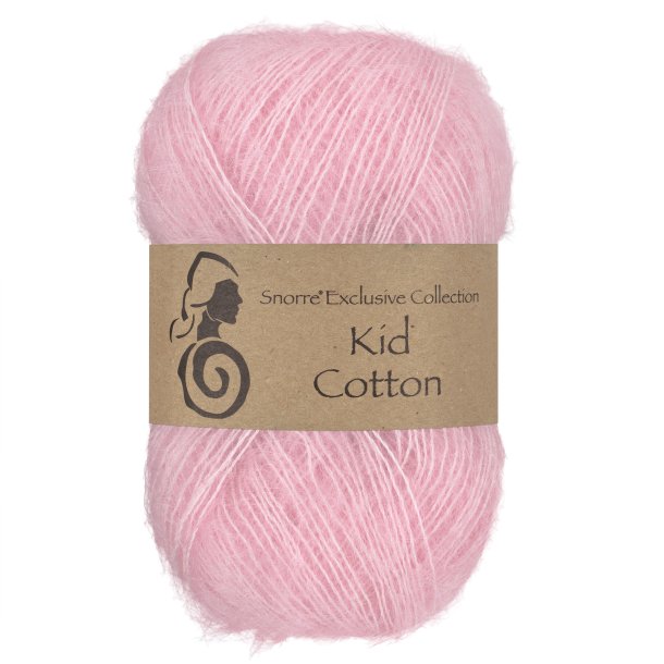 Viking Garn - Kid Cotton - Mohair og bomuldsgarn - Rosa 761 - 25g