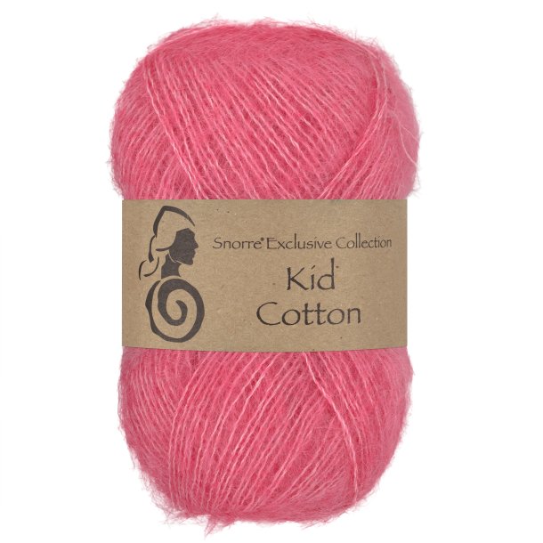 Viking Garn - Kid Cotton - Mohair og bomuldsgarn - Flamingo 765 - 25g