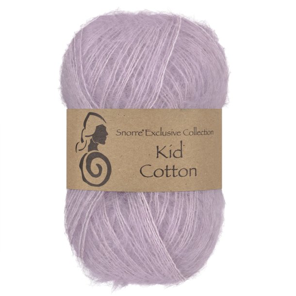 Viking Garn - Kid Cotton - Mohair og bomuldsgarn - Lys lilla 767 - 25g
