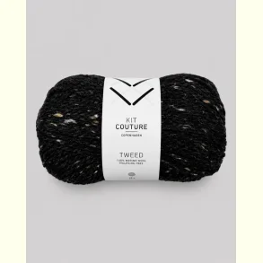 Kit Couture - Tweed - Merinould garn - Sort 520 - 50g