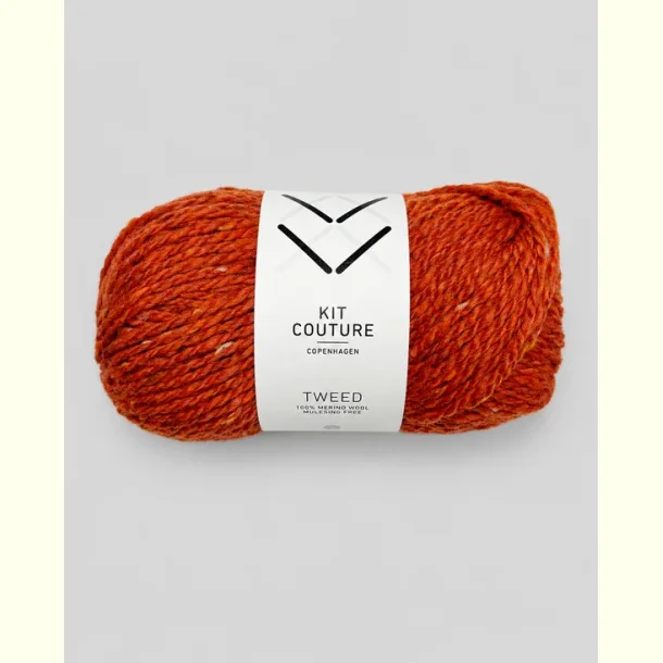 Kit Couture - Tweed - Merinould garn - Br�ndt Orange 530 - 50g