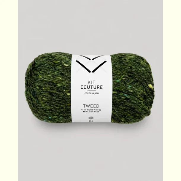 Kit Couture - Tweed - Merinould garn - Mosgr�n 525 - 50g