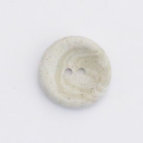 Knap 2-hul - Hvid/Natur - 25mm - Recycled