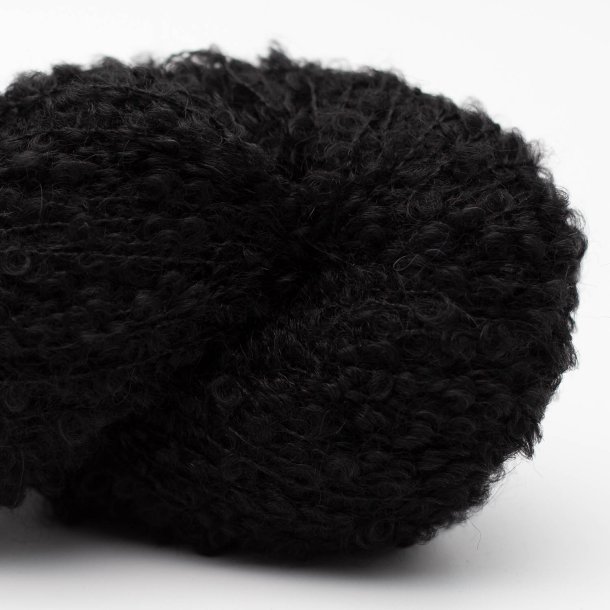 Kremke Soul Wool - Alpaka Boucl&eacute; uldgarn - Black (05) - 50g