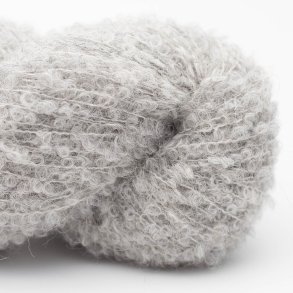 Kremke Soul Wool - Alpaka Bouclé uldgarn - Light Grey (25) - 50g