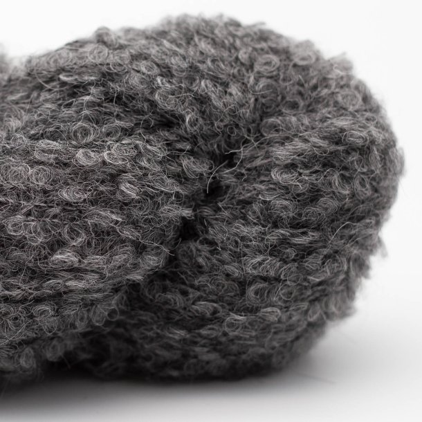Kremke Soul Wool - Alpaka Boucl&eacute; uldgarn - Silver Grey (26) - 50g