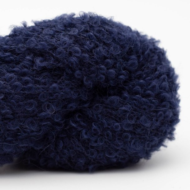 Kremke Soul Wool - Alpaka Boucl&eacute; uldgarn - Navy (10125) - 50g