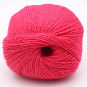 Kremke Soul Wool - The Merry Merino 140 uldgarn GOTS - Hot Pink 11 - 50g