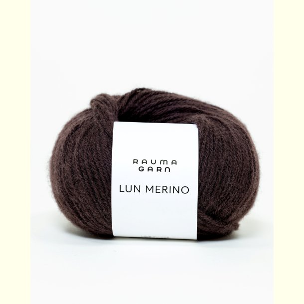Rauma - Lun Merino - Merino uldgarn - M�rk Chokolade 25606 - 25g