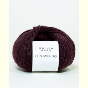 Rauma - Lun Merino - Merino uldgarn - M�rk Burgunder 25642 - 25g