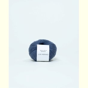 Rauma - Lun Merino - Merino uldgarn - M�rk Bondebl� 2568797 - 25g