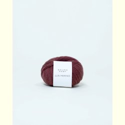 Rauma - Lun Merino - Merino uldgarn - St�vet Blomme 2568800 - 25g