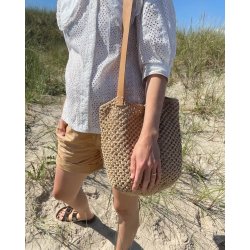 PetiteKnit - Lderstropper til French Market Bag - Natur