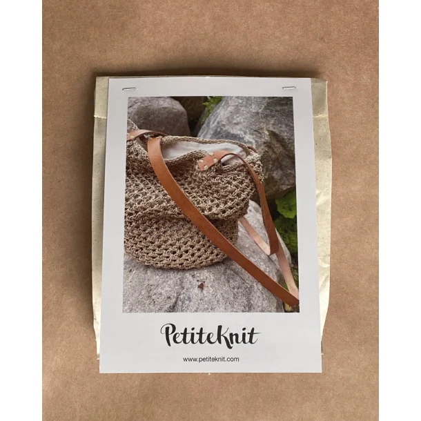 PetiteKnit - Lderstropper til French Market Bag - Natur