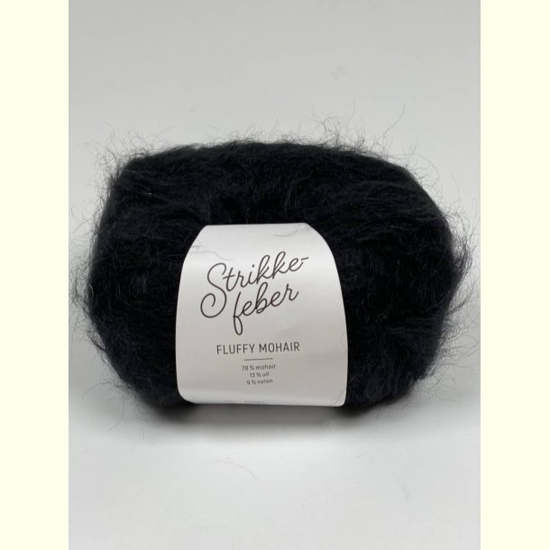 Strikkefeber - Fluffy Mohair - Mohair/uld garn - Lakrids 081 - 50g