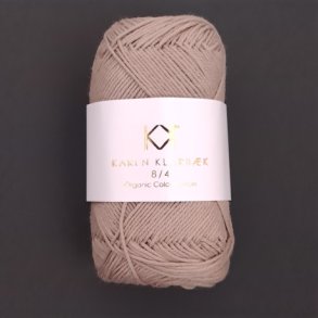 Karen Klarbk - 8/4 kologisk bomuldsgarn - Latte 0086 - 50g